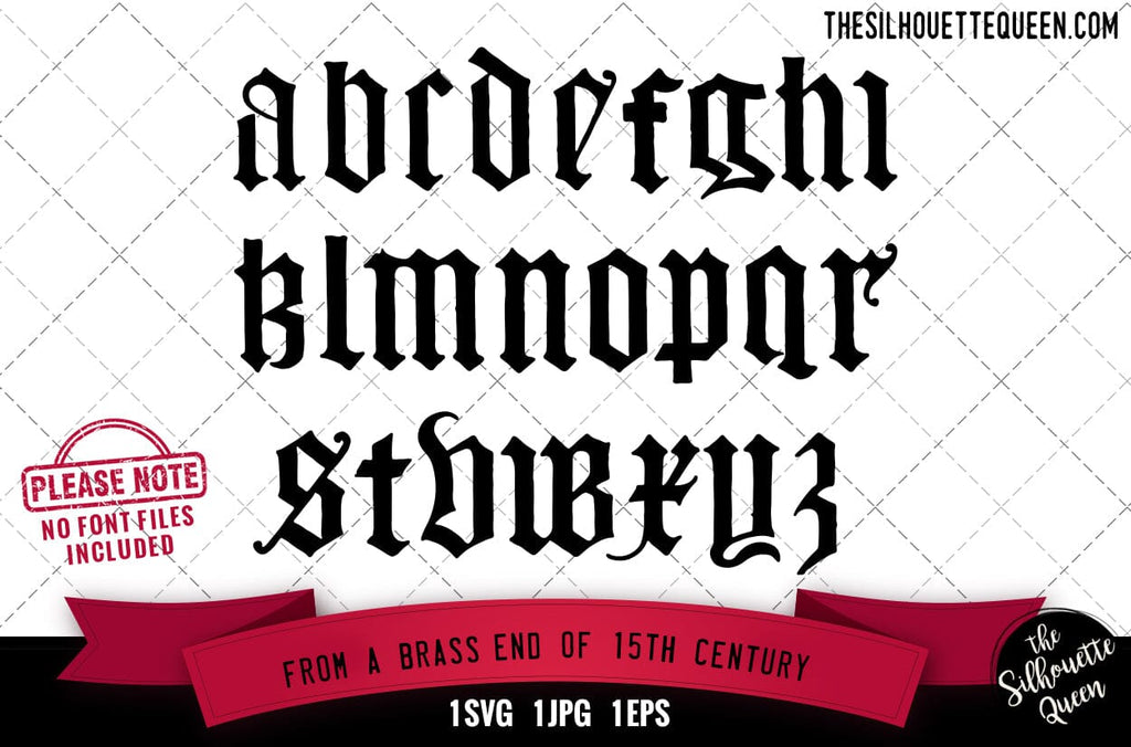 From A Brass End Of 15th Century alphabets - ABC letters - So Fontsy
