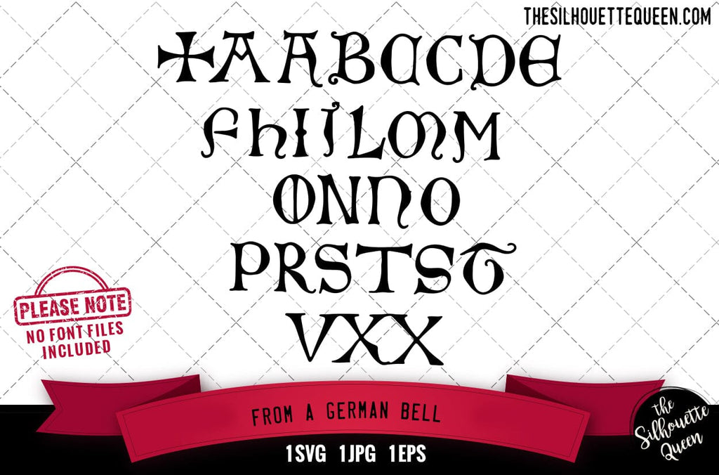 From A German Bell alphabets - ABC letters - So Fontsy