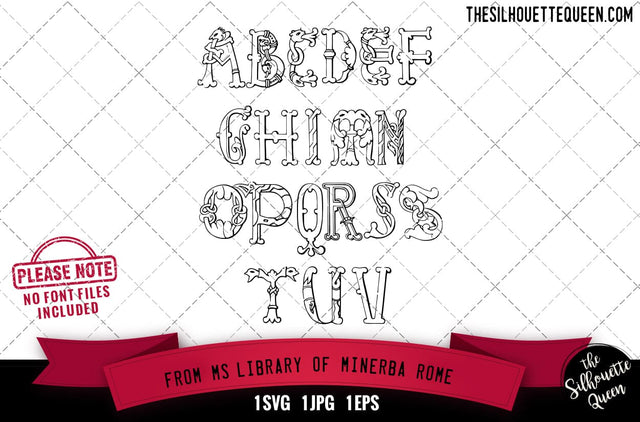 From Ms.Library Of Minerba, Rome alphabets - ABC letters SVG Loveleen Kaur 
