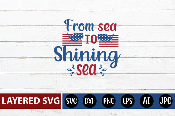 From sea to shining sea SVG cut file SVG Blessedprint 