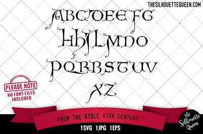 From the Bible. 13th Century alphabets - ABC letters SVG Loveleen Kaur 