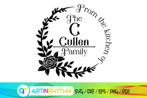 from the kitchen of, kitchen monogram, monogram svg, kitchen svg, cooking svg SVG Artinrhythm shop 