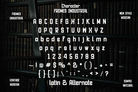 fromes industrial font Font JH-CreativeFont 