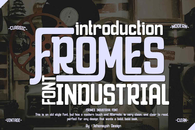 fromes industrial font Font JH-CreativeFont 