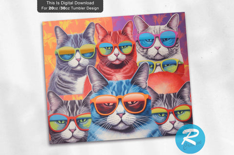Front Cats 20 oz / 30 oz Tumbler PNG Sublimation Regulrcrative 
