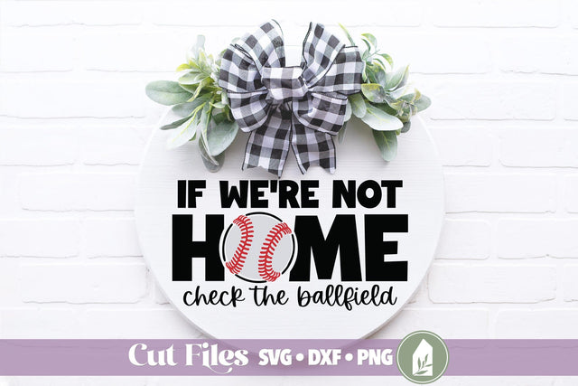 Front Door Baseball Sign SVG, Check the Ballfield SVG LilleJuniper 