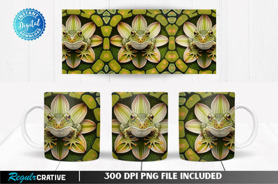 Front Frog Lily Pad with Water 11, 12 & 15 Oz Mug Sublimation Sublimation Regulrcrative 