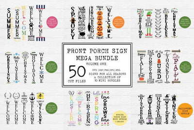 Front Porch Sign Mega Bundle - Volume 1 SVG Pickled Thistle Creative 
