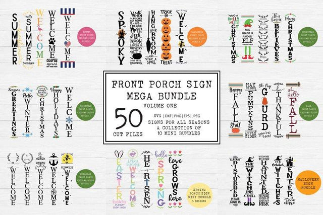 Front Porch Sign Mega Bundle - Volume 1 SVG Pickled Thistle Creative 