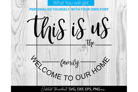 Front Porch Welcome Sign | Last Name Monogram | Home Decoration | Family Sign SVG March Design Studio 