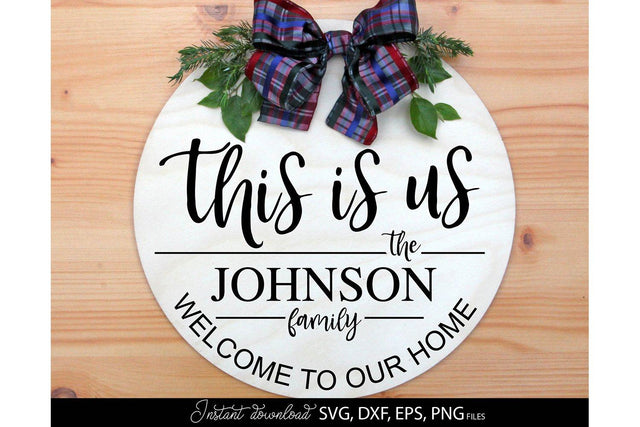 Front Porch Welcome Sign | Last Name Monogram | Home Decoration | Family Sign SVG March Design Studio 