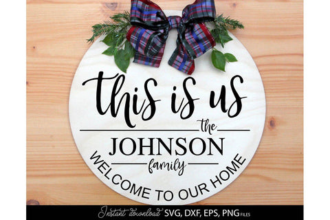 Front Porch Welcome Sign | Last Name Monogram | Home Decoration | Family Sign SVG March Design Studio 