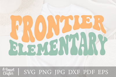 Frontier elementary svg, wavy style svg, EPS PNG Cricut Instant Download SVG Fauz 