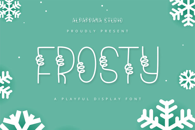 Frosty - Playful Display Font Font Alpaprana Studio 