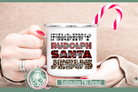 Frosty-Rudolph-Santa-Jesus Sublimation Sublimation QueenBrat Digital Designs 