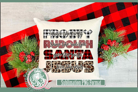 Frosty-Rudolph-Santa-Jesus Sublimation Sublimation QueenBrat Digital Designs 