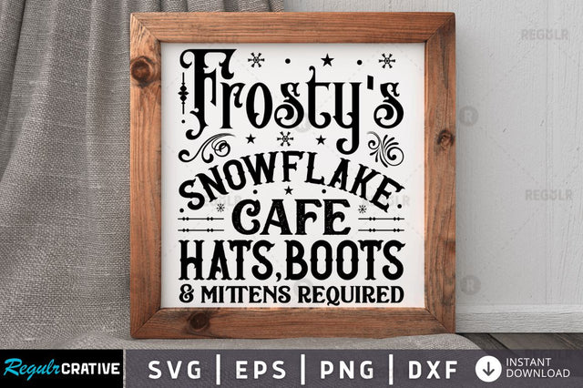 Frosty s snowflake cafe SVG SVG Regulrcrative 