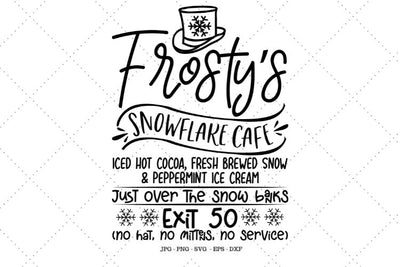 Frosty the Snowman, Snowman Svg, Christmas Sign Svg, Farmhouse Sign Svg, Farmhouse Decor, Christmas Cut File SVG SVG Digital Designer 