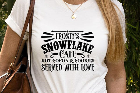 Frosty's Snowflake Cafe Hot Cocoa & Cookies Served With Love SVG Angelina750 