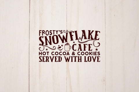 Frosty's Snowflake Cafe, Vintage Christmas Sign SVG SVG CraftLabSVG 