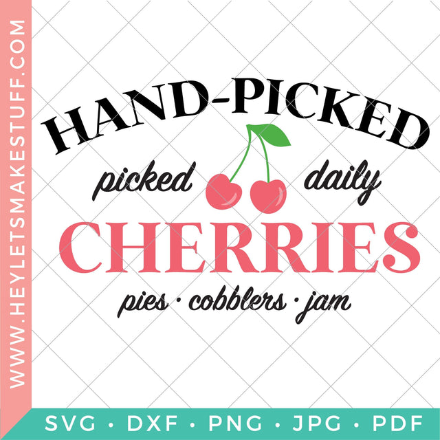 Fruit Cherries Sign SVG Hey Let's Make Stuff 