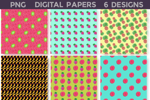 Fruit Digital Paper Digital Pattern WatercolorColorDream 