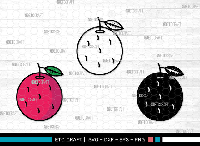 Fruit Icons Color, Fruit Svg, Grape Strawberry Svg, Fruits, Fruit Doodles, Fruit Bundle, Icon Bundle, Svg Cut File, Dxf, Eps, Png, SVG ETC Craft 
