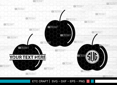 Fruit Icons Monogram, Fruit Svg, Grape Strawberry Svg, Fruits, Fruit Doodles, Fruit Monogram, Icon Monogram, Svg Cut File, Dxf, Eps, Png, SVG ETC Craft 