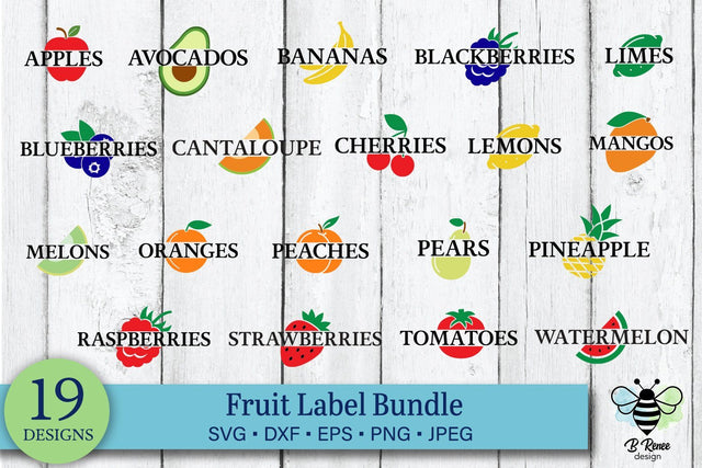 Fruit Label SVG Bundle SVG B Renee Design 