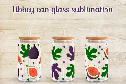 Fruit libbey can glass sublimation | Fig libbey can glass Sublimation Svetana Studio 