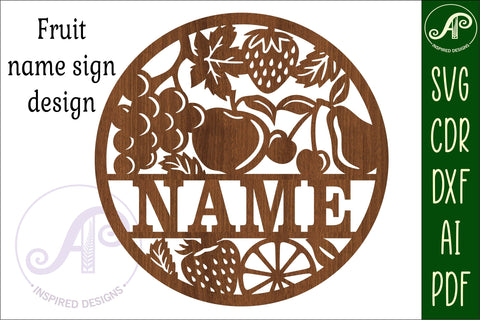 Fruit name sign, SVG, kitchen themed wall art SVG APInspireddesigns 