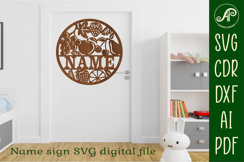 Fruit name sign, SVG, kitchen themed wall art SVG APInspireddesigns 