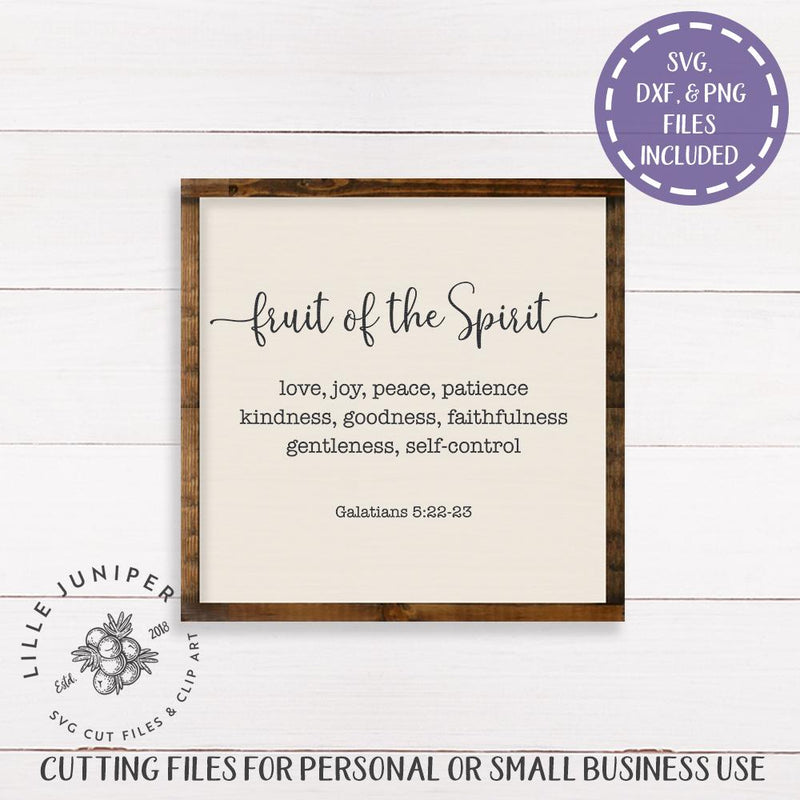 Fruit of the Spirit SVG | Galatians 5:22-23 | Christian SVG | Farmhouse ...