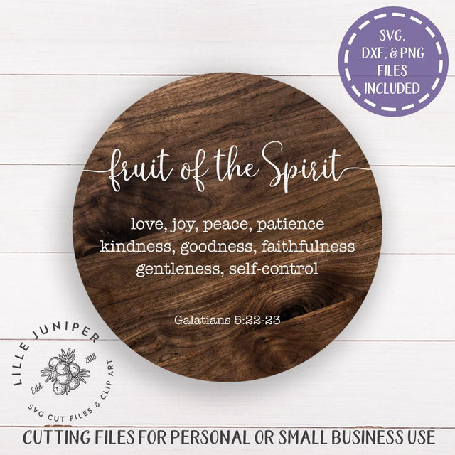 Fruit of the Spirit SVG | Galatians 5:22-23 | Christian SVG | Farmhouse Sign Design SVG LilleJuniper 