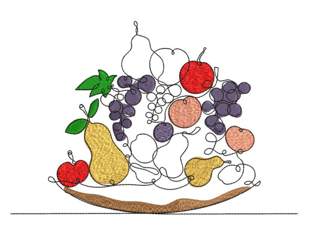 Fruit Plate Machine Embroidery Design Embroidery/Applique DESIGNS Canada Embroidery 