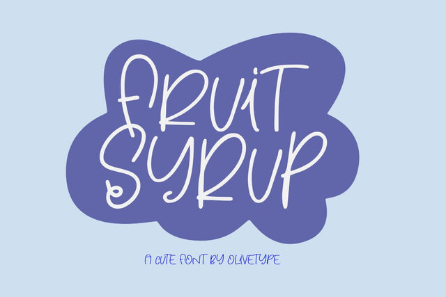 Fruit Syrup Font Olivetype 