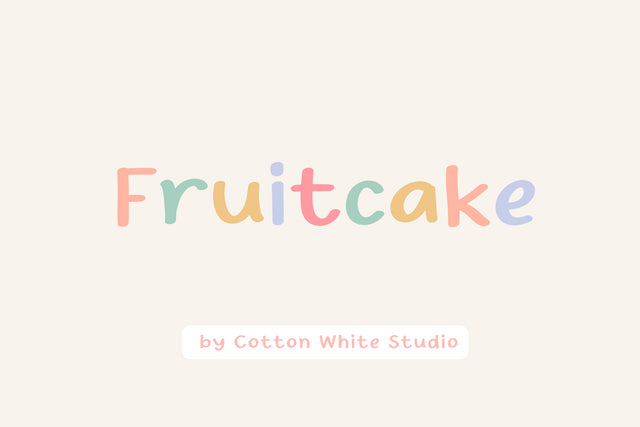 Fruitcake Font Cotton White Studio 