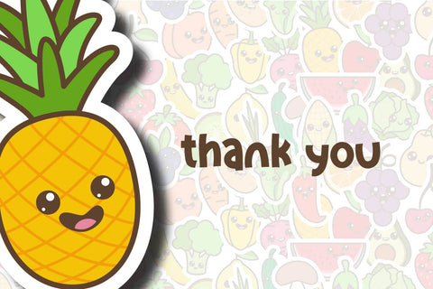 Fruits and Vegetables Stickers printable SVG dadan_pm 