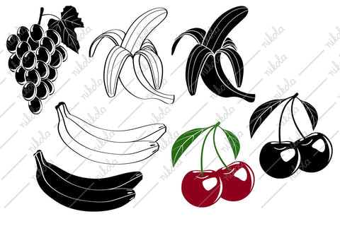 Fruits Bundle Clipart Set SVG PNG EPS PDF SVG nikola 
