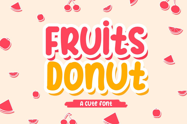 Fruits Donut Font LetterdayStudio 