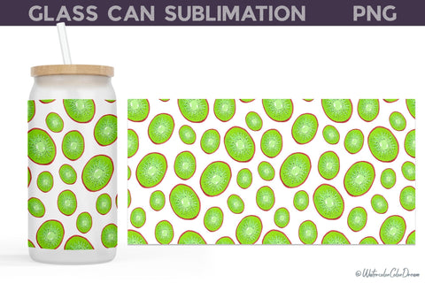 Fruits Glass Can Bundle | Lemonade Libbey Can Glass Sublimation WatercolorColorDream 