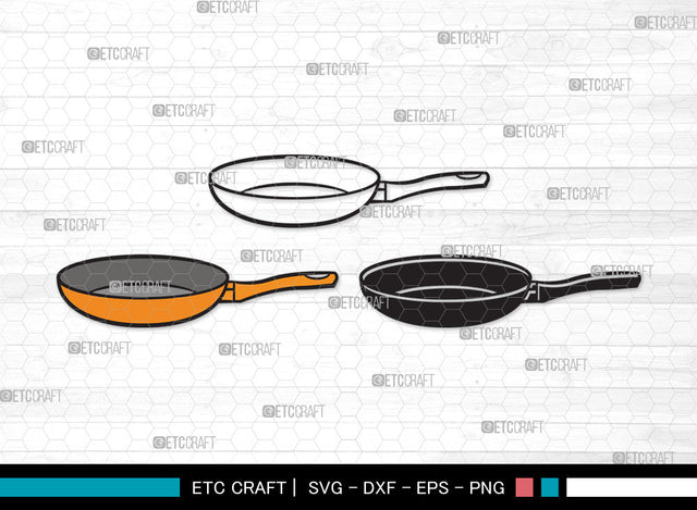 Frying Pan Clipart SVG | Skillet Pan Svg | Egg Frying Pan Svg | Cast Iron Svg | Pan Svg | Cooking Pan Svg | Kitchen Svg | Frying Pan Clipart SVG ETC Craft 
