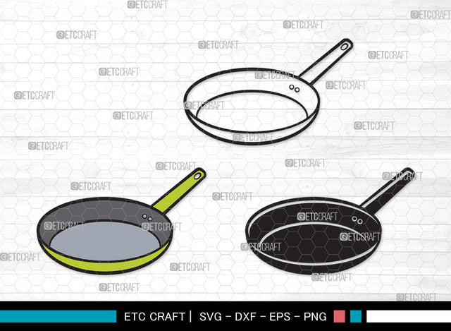 Frying Pan Clipart SVG | Skillet Pan Svg | Egg Frying Pan Svg | Cast Iron Svg | Pan Svg | Cooking Pan Svg | Kitchen Svg | Frying Pan Clipart SVG ETC Craft 