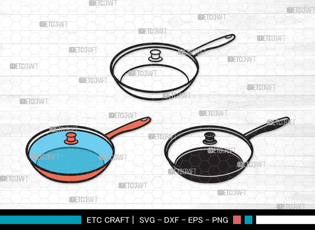 Frying Pan Clipart SVG | Skillet Pan Svg | Egg Frying Pan Svg | Cast Iron Svg | Pan Svg | Cooking Pan Svg | Kitchen Svg | Frying Pan Clipart SVG ETC Craft 