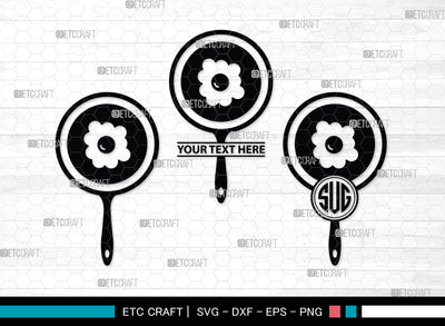 Frying Pan Monogram SVG | Skillet Pan Svg | Egg Frying Pan Svg | Cast Iron Svg | Pan Svg | Cooking Pan Svg | Kitchen Svg | Frying Pan Monogram SVG ETC Craft 