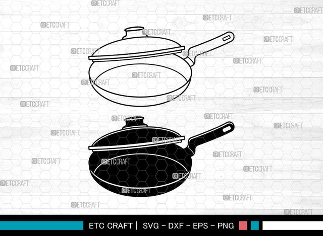 Frying Pan SVG, Pan Svg, Kitchen Svg, Cooking Pan Svg, Skillet Pan Svg, Frying Pan Svg SVG ETC Craft 