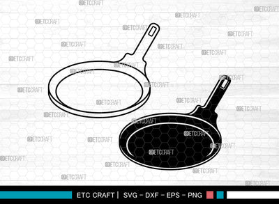 Frying Pan SVG, Pan Svg, Kitchen Svg, Cooking Pan Svg, Skillet Pan Svg, Frying Pan Svg SVG ETC Craft 