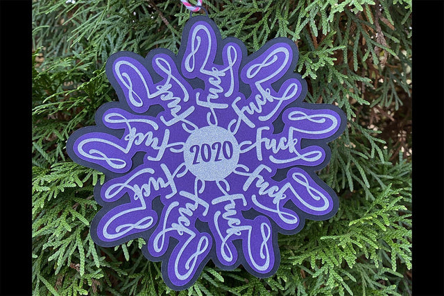 Fuck 2020 Snowflake Fuckflakes Ornament Adult Christmas SVG Design | So Fontsy SVG Crafting After Dark 
