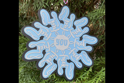 Fuck You Snowflake Ornament Adult SVG Design | So Fontsy SVG Crafting After Dark 