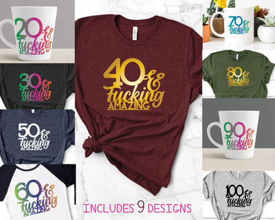 Fucking Amazing Birthday Bundle SVG Design SVG Crafting After Dark 